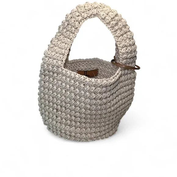 JW ANDERSON Large Popcorn Basket Woven Tote - Natural NWT - Picture 6 of 14